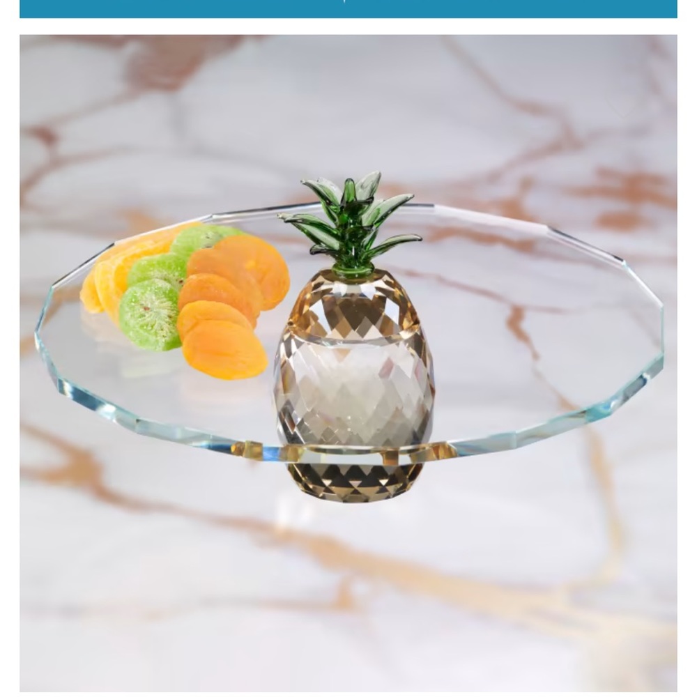Judith Rick’s crystal pineapple serving platter